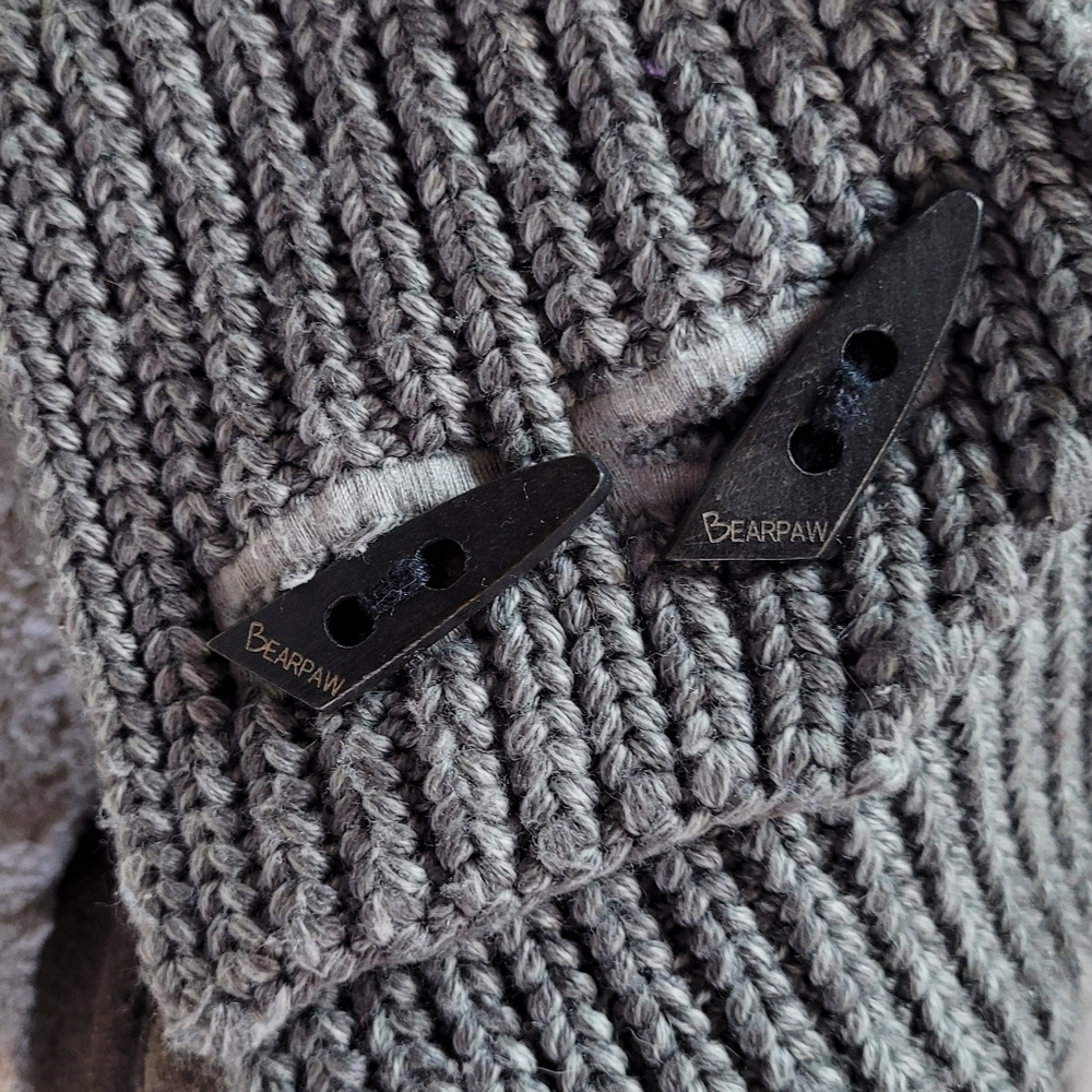 Bear Paw gray knit tall fold over boots - Picture 4 of 8